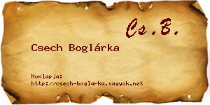 Csech Boglárka névjegykártya